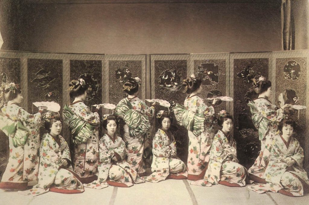 Foto storica di Geisha e Maiko